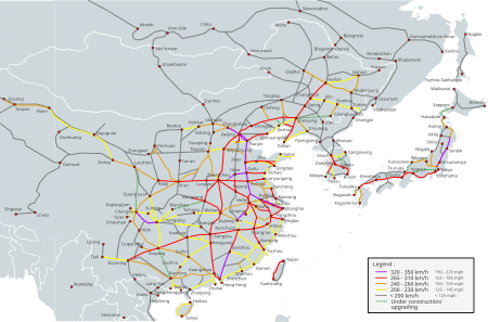 Conexiones de tren complejas en Asia: funcionamiento actual